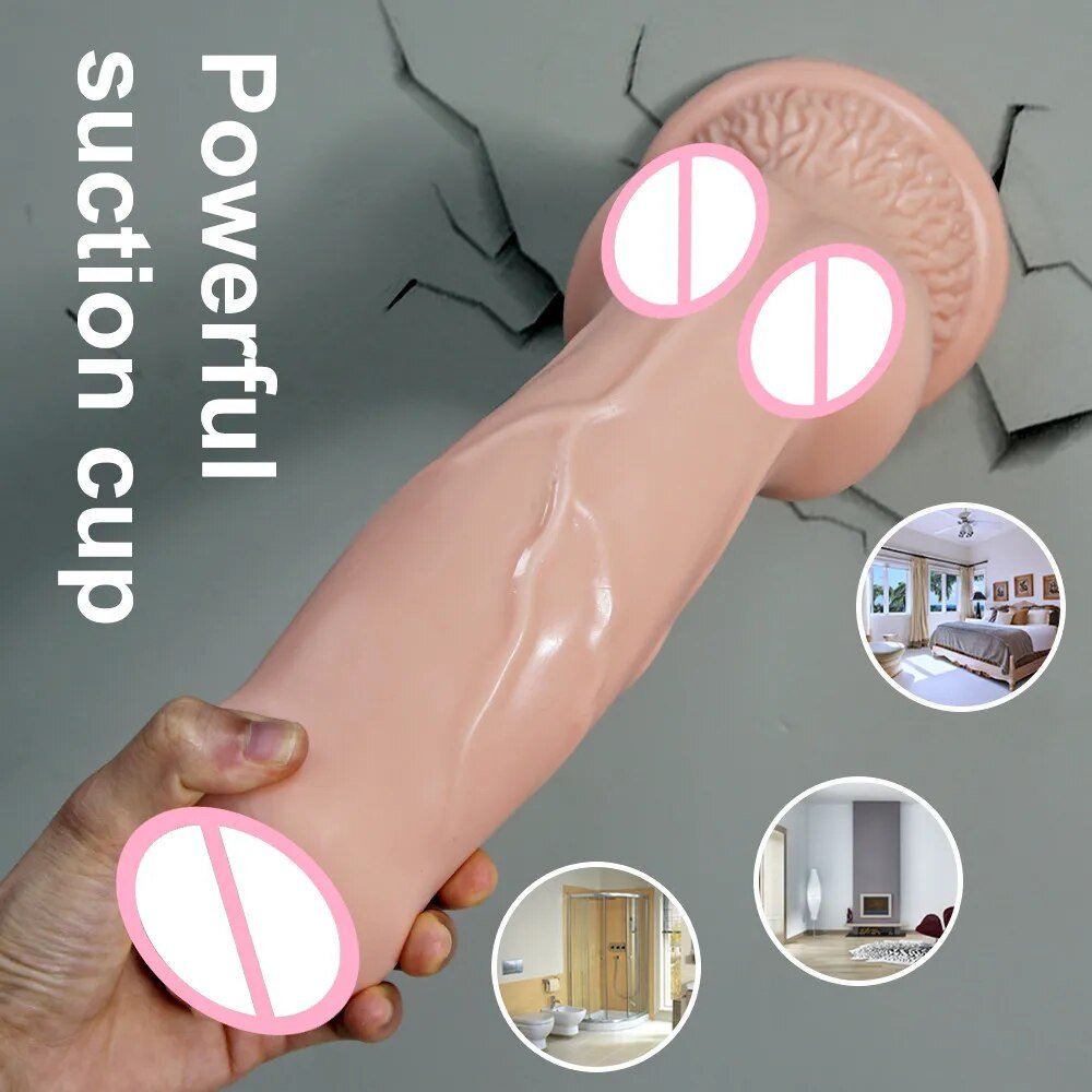 Dương vật giả chó sói size lớn silicon mềm mịn dính tường kích thích