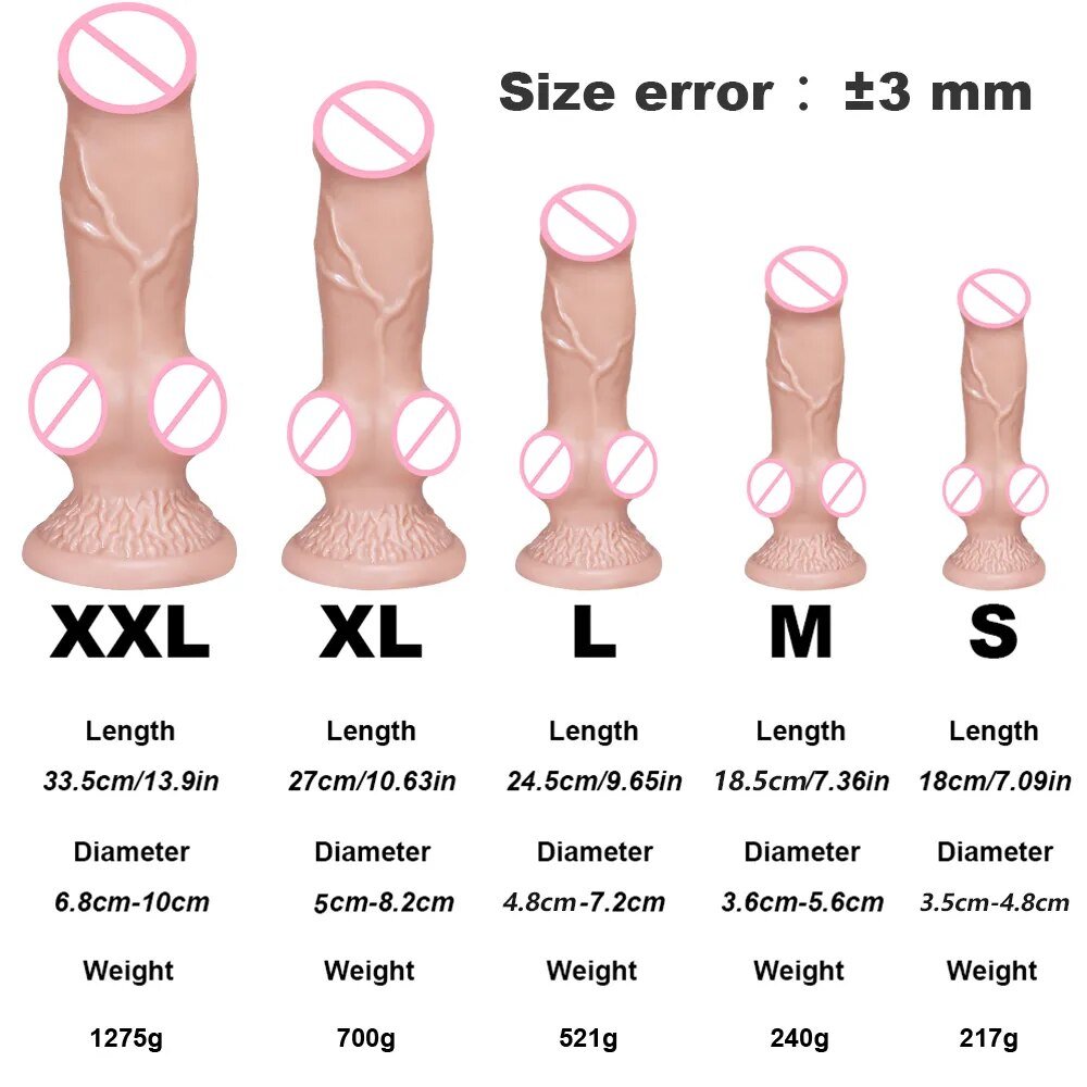 Dương vật giả chó sói size lớn silicon mềm mịn dính tường kích thích