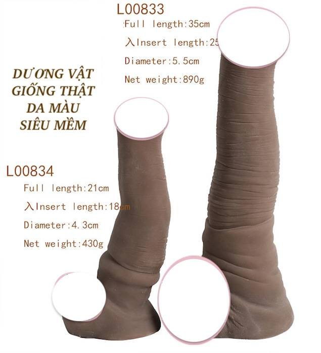 Dương vật giả Alistair L00833 silicone da màu siêu mềm đóng đất dính tường