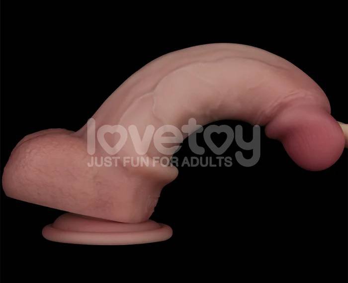 Lovetoy Sliding Skin Pro II 8 Inch Dương Vật Giả Silicon 2 Lớp Rung Đa Tần Điều Khiển Từ Xa