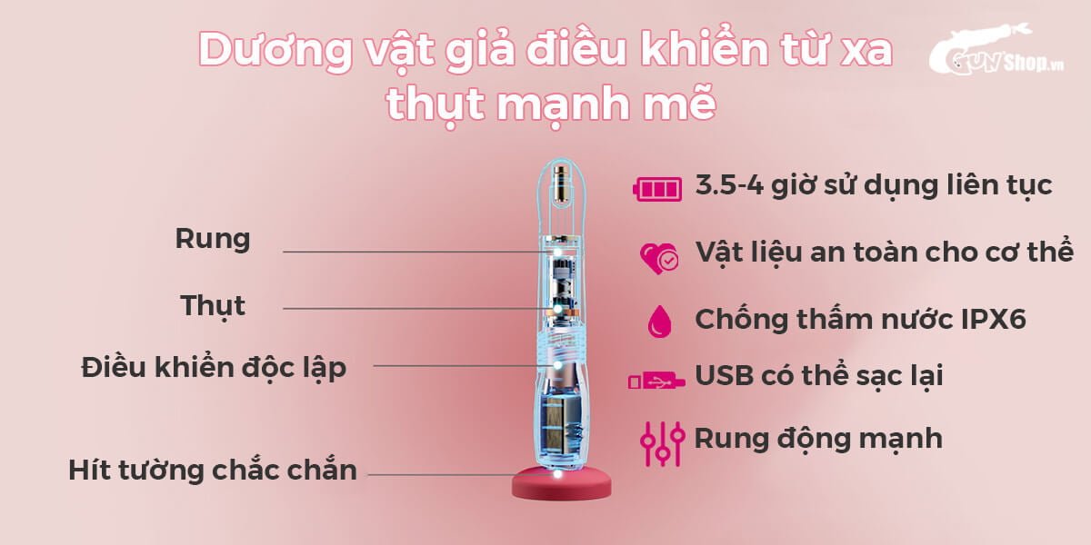 Đại lý Dương vật giả đa năng Lovense Gravity điều khiển qua app điện thoại hàng mới về