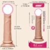 Dương vật giả Yeain Hồng 8.2 Gân nổi Độc đáo dính tường