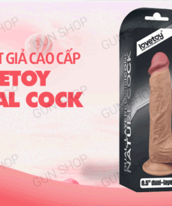 Lovetoy Dương vật giả 18cm dính tường siêu thực, an toàn