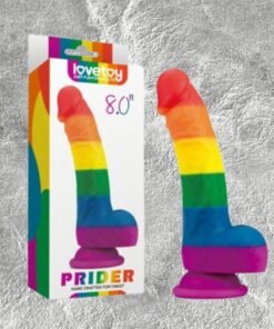 Lovetoy Prider 8.0 - Dương vật giả mềm dẻo, d&iacute;nh tường, đa sắc hấp- hakichi