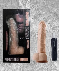Dương vật giả Super Man rung nhiều chế độ, pin bền, d&iacute;nh tường cực- hakichi