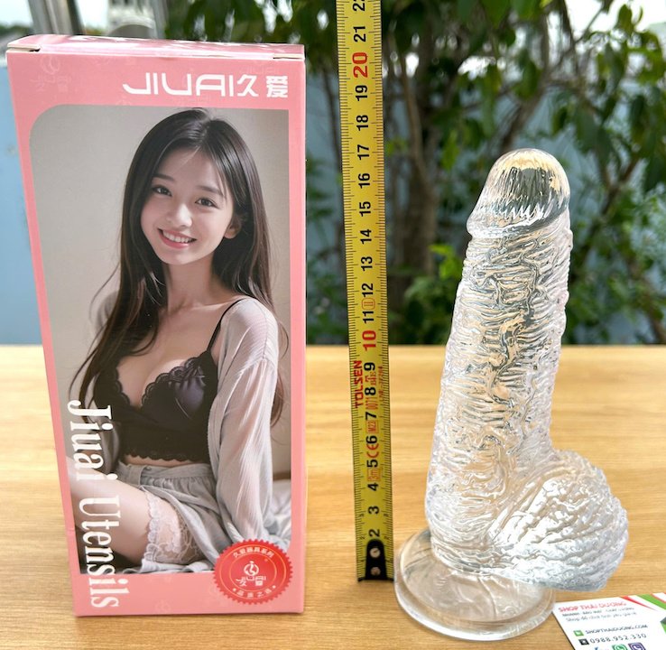 Dương vật giả dính tường siêu mềm dẻo - Jiuai trong suốt silicon siêu mềm