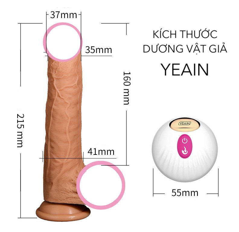 Dương vật giả gắn tường YEAIN rung thụt điều khiển từ xa tỏa- Hakichi 3 Dương vật giả gắn tường YEAIN rung thụt điều khiển từ xa tỏa nhiệt