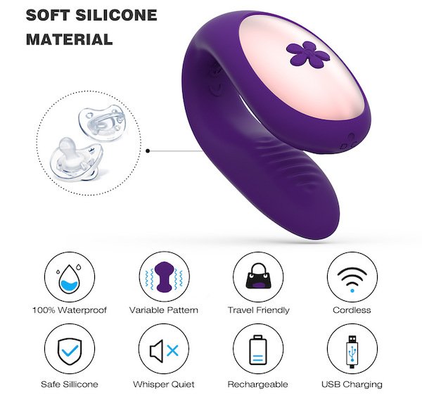 Máy rung âm đạo EasyToys 2 đầu điều khiển từ xa, siêu kích thích