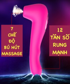 Máy bú mút 2 đầu chày rung toả nhiệt kích thích điểm G tăng khoái cảm