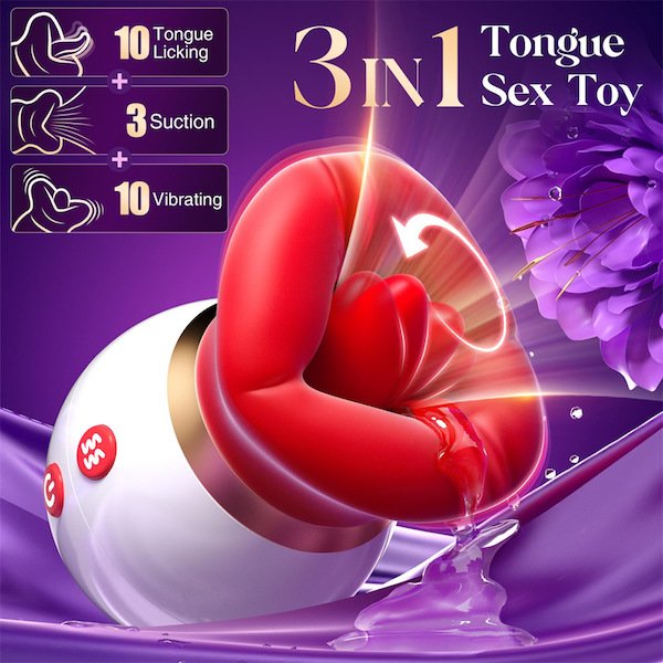 Cửa hàng bán Máy rung hút kèm lưỡi bú liếm 3 in 1 massage kích thích điểm G chính hãng