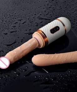 Dương vật giả Cyclone Fire rung thụt sưởi ấm điều khiển từ xa sạc USB