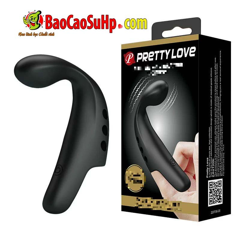 Ngón tay rung cong Prettylove Gorgon Dizzy Finger 10 chế độ rung Full Silicone