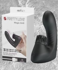 Ng&oacute;n tay rung Pretty Love Magic Drill sạc USB mạnh mẽ gai nổi