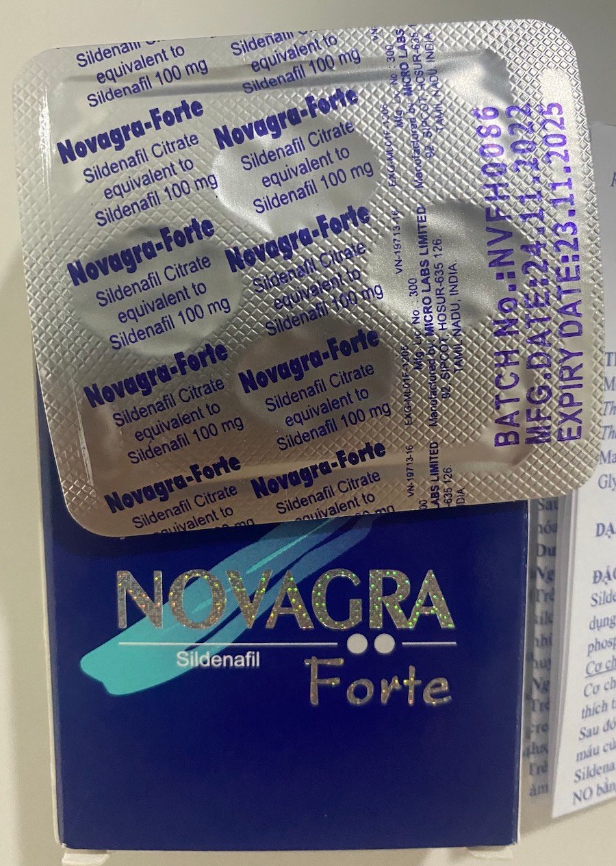 Cung cấp Thuốc Novagra Forte 100mg cương dương Ấn Độ chống xuất tinh sớm tăng sinh lý mới nhất