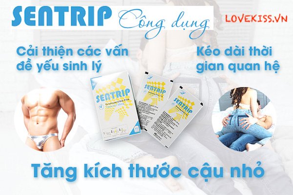 Tem ngậm Sentrip Korea Tadalafil 20mg tăng sinh lý mạnh mẽ kéo dài thời gian quan hệ