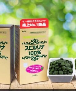 Tảo xoắn Spirulina Nhật Bản hộp 2200 vi&ecirc;n m&aacute;c đỏ ch&iacute;nh h&atilde;ng - NH&Agrave; THUỐC TUỆ- Hakichi