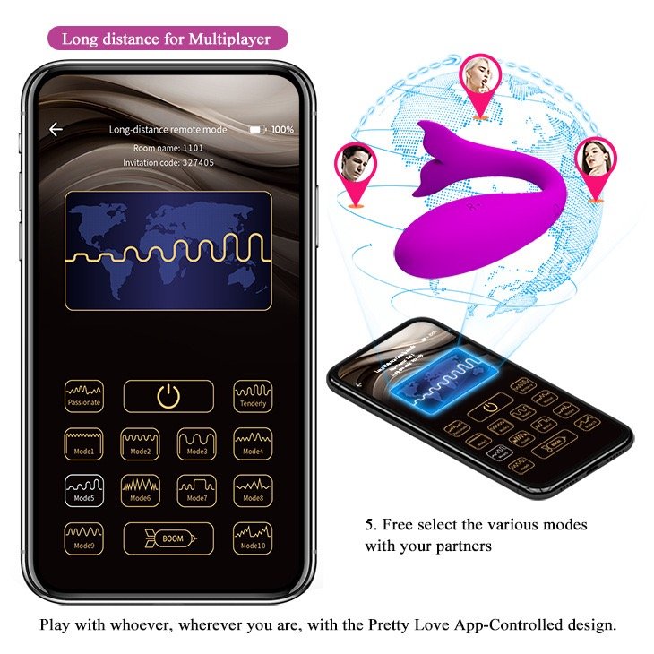 Mua Trứng Rung Cá Heo Điều Khiển Qua App Điện Thoại Pretty Love JayLeen giá tốt