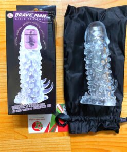 Bao Cao Su Đôn Dên Trong Xuất Brave Man Có Gai kết Hợp Rung Đầu Tăng Kích Thước 4 Cm cho Nam - Hakichi