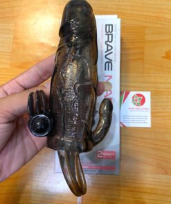 Bao Cao Su Đôn Dên Rung Hai Đầu Có Quay Đeo Brave Man - Bao Dôn Cao CấP - Hakichi