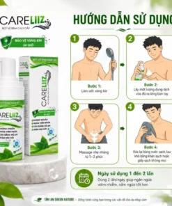 Bọt Vệ Sinh Nam Nữ Hỗ Trợ Giảm Hạt Ngọc, S/ùi, Mụn Li Ti, Gai SD, Giảm Mùi Hôi [CARELIIZ 120ML] - Ảnh 4