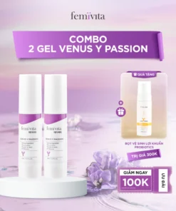 Combo 2 Gel Venus Femivita - Hỗ trợ tăng cảm hứng, giảm hô hạn, chăm sóc "cô bé", ra nước nhờn tự nhiên