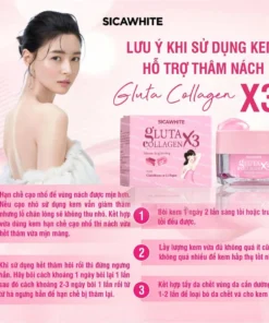 Kem nách mờ thâm - S C SICAWHITE - GLUTA COLLAGEN X3 INTENSE WHITENING WITH GLUTATHIONE & COLLAGEN 10GR - Ảnh 2