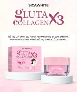 Kem nách mờ thâm - S C SICAWHITE - GLUTA COLLAGEN X3 INTENSE WHITENING WITH GLUTATHIONE & COLLAGEN 10GR