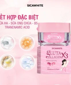 Kem nách mờ thâm - S C SICAWHITE - GLUTA COLLAGEN X3 INTENSE WHITENING WITH GLUTATHIONE & COLLAGEN 10GR - Ảnh 4