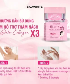 Kem nách mờ thâm - S C SICAWHITE - GLUTA COLLAGEN X3 INTENSE WHITENING WITH GLUTATHIONE & COLLAGEN 10GR - Ảnh 6