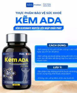 Kẽm ADA 60 Viên Zinc Gluconate Nhập Khẩu Pháp – Tăng Đề Kháng, Hỗ Trợ Sức Khỏe - Ảnh 4
