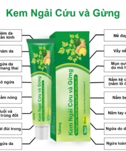 Kem Ngải Cứu và Gừng hiệu Taikang (trọng lượng 18 Gram)chiết xuất từ thảo dược thiên nhiên,ngải cứu và gừng