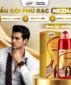 Dầu Gội Thảo Dược Phủ Bạc NEZHA 400ml Chính Hãng, Đen Tự Nhiên, Giữ Màu Lâu