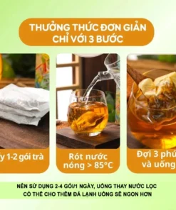 Hộp 40 gói trà rau mương Bảo Khang, trà túi lọc rau mương, thảo mộc tự nhiên, đồ uống mỗi ngày - Ảnh 2