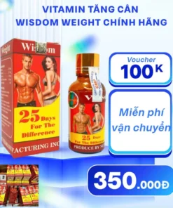 Thực phẩm chức năng vitamin tăng cân wisdom weight chính hãng, tăng 3-4kg không tích nước tem kiểm định chống giả