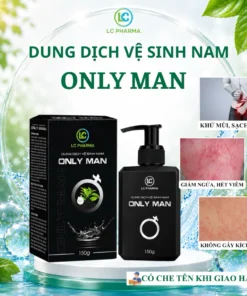 Dung dịch vệ sinh nam giới ONLY MAN giảm viêm ngứa, Cải thiện hạt ngọc cho phái mạnh (150ml)
