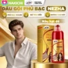 Dầu Gội Nhuộm Thảo Dược Phủ Bạc NEZHA 400ml, Nhuộm Tóc Tại Nhà, Tone Nâu Tây Tôn Da