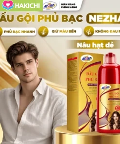 Dầu Gội Nhuộm Thảo Dược Phủ Bạc NEZHA 400ml, Nhuộm Tóc Tại Nhà, Tone Nâu Tây Tôn Da
