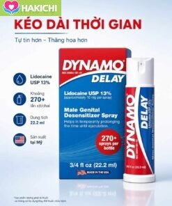 Chai xịt Dynamo Delay Mỹ chính hãng – Chống xuất tinh sớm, kéo dài thời gian quan hệ (Lidocaine USP 13%) 9 Chai xịt Dynamo Delay Mỹ chính hãng – Chống xuất tinh sớm, kéo dài thời gian quan hệ (Lidocaine USP 13%) - Ảnh 2