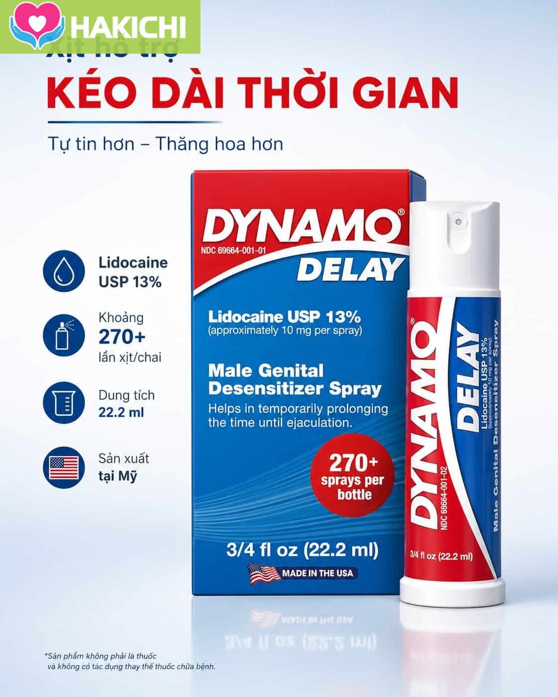 Chai xịt Dynamo Delay Mỹ chính hãng – Chống xuất tinh sớm, kéo dài thời gian quan hệ (Lidocaine USP 13%) 22 dynamo delay my 2026 1