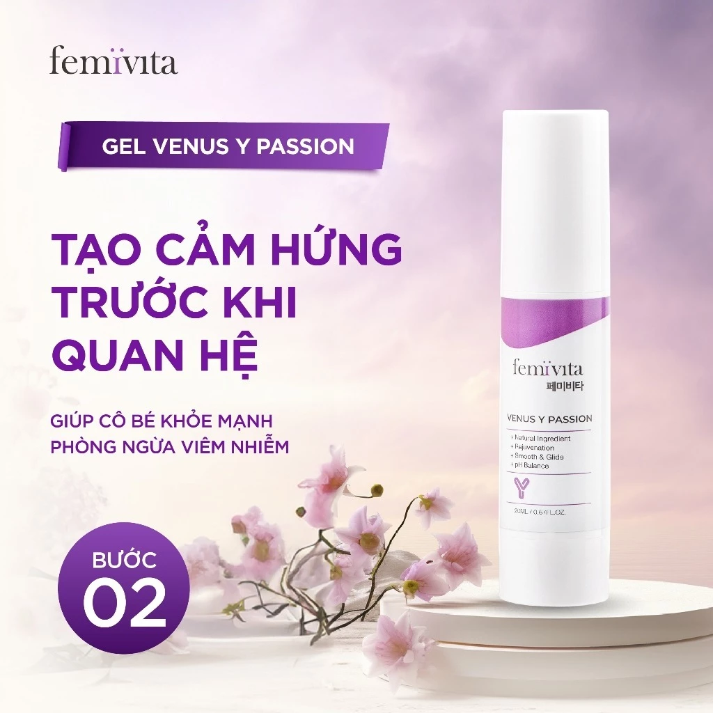 Femivita Gel Venus Y Passion - Hỗ trợ tăng cảm hứng, chăm sóc, se K.H.I.T kháng khuẩn và giảm ngứa cô bé 27 femi1