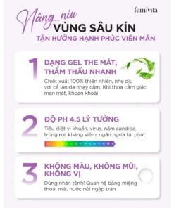 Femivita Gel Venus Y Passion - Hỗ trợ tăng cảm hứng, chăm sóc, se K.H.I.T kháng khuẩn và giảm ngứa cô bé 12 Femivita Gel Venus Y Passion - Hỗ trợ tăng cảm hứng, chăm sóc, se K.H.I.T kháng khuẩn và giảm ngứa cô bé - Ảnh 4