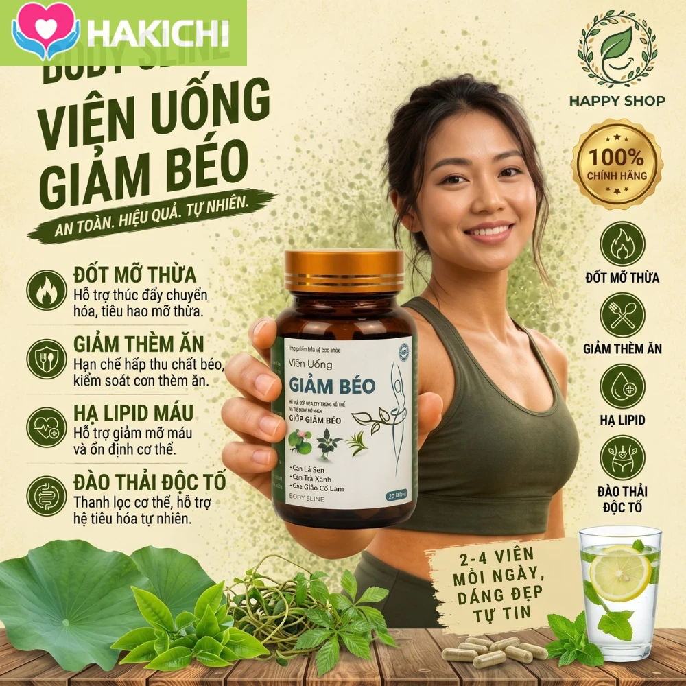 Giảm Cân - Giảm mỡ - Giảm mỡ Bụng - Giảm cân toàn thân - Tặng Miếng Dán Đông Y Hộp 40 Miếng 31 giambeo10