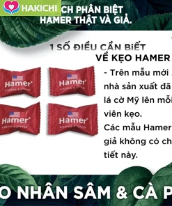 Kẹo sâm Hamer Mỹ Mẫu Mới Hộp 32 viên - Ảnh 4