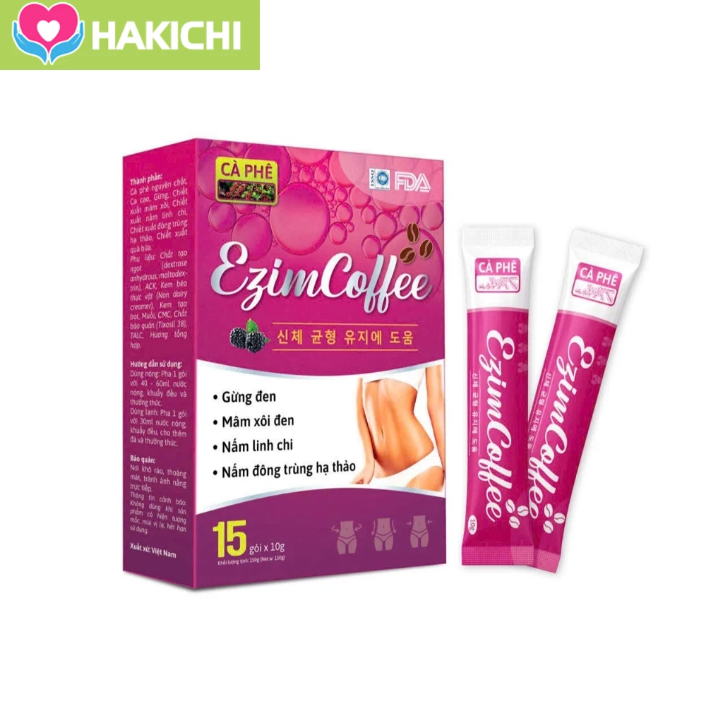 Cà phê giảm cân cấp tốc Mâm xôi đen, Nấm linh chi, đốt cháy mỡ thừa, kiểm soát cân nặng - Hộp 15 gói 22 mamoi6