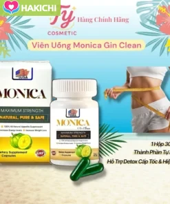 Viên Uống Giảm Cân Đốt Mỡ Siết Cơ Tan Mỡ Cấp Tốc Monica Gin Clean Maximum Strength 30 Viên Chính Hãng Mỹ