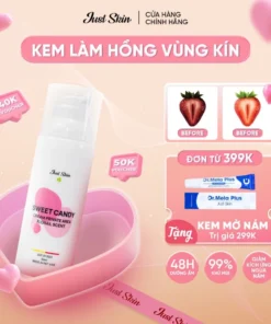Kem Hồng Nhũ Hoa Sweet Candy Just Skin Làm Hồng Vùng Kín, Trẻ Hoá Giảm Thâm Bikini Hương Thơm Mát