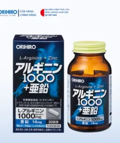 Viên uống hỗ trợ tăng cường sinh lý nam giới L-Arginine 1000mg và Zinc Orihiro 120 viên