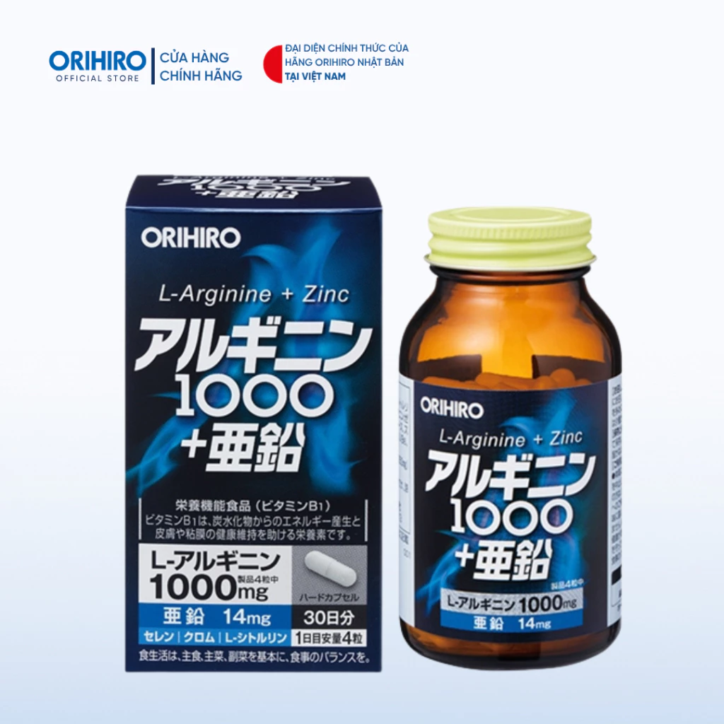 Viên uống hỗ trợ tăng cường sinh lý nam giới L-Arginine 1000mg và Zinc Orihiro 120 viên 13 sinhly1
