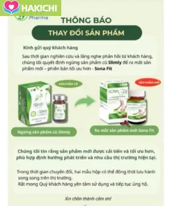 Viên giảm cân SLIMLY Calysa đổi mẫu thành Sona fit cải thiện béo phì , giảm mỡ hộp 60 viên ( có che tên) - Ảnh 4