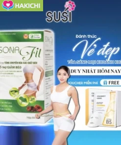 Giảm cân SONA FIT thảo mộc giảm cân diệt mỡ, viên giảm cân an toàn tiện lợi hộp 60 Viên
